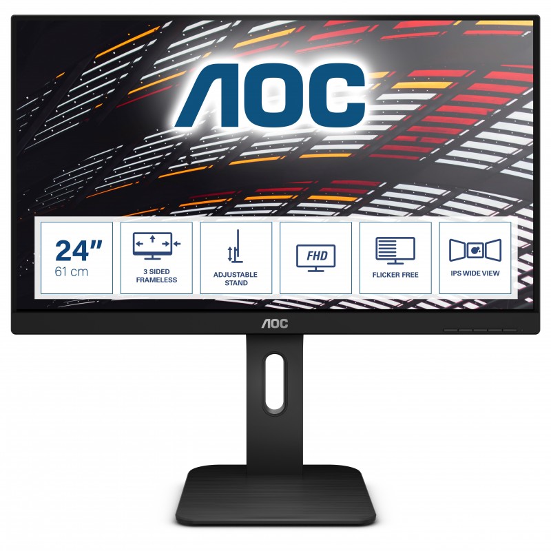 AOC P1 X24P1, 61 cm 24", 1920 x 1200 pixels, WUXGA, LED, 4 ms, Noir