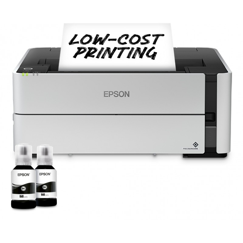 Epson EcoTank Imprimante monochrome ET-M1170, 1200 x 2400 DPI, A4, 20000 pages par mois, 39 ppm, Impression recto-verso, Gris