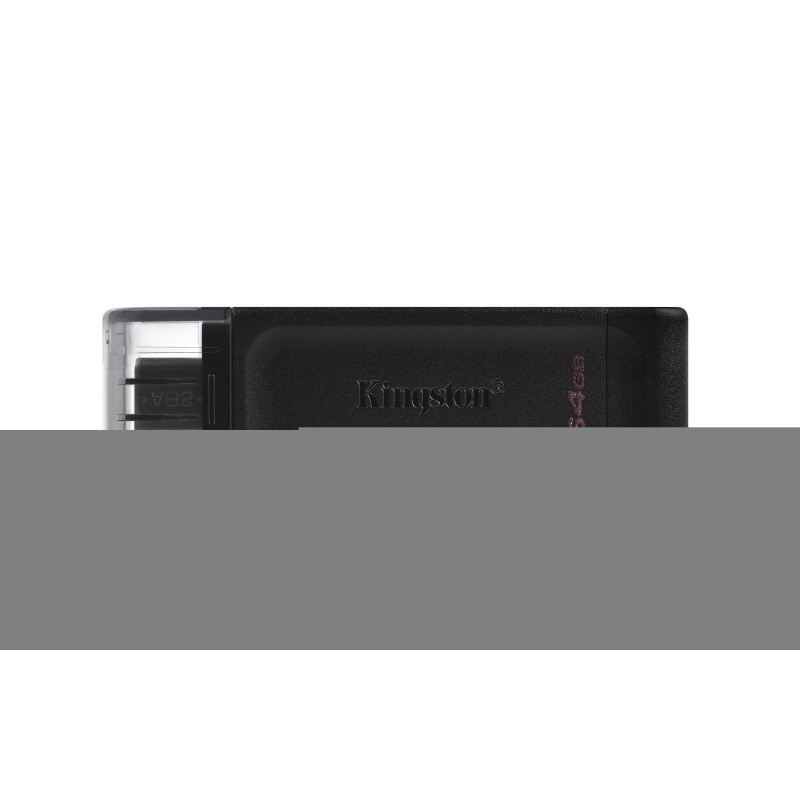 Kingston DataTraveler 64Go USB-C 3.2 Gen 1 70, 64 Go, USB Type-C, 3.2 Gen 1 3.1 Gen 1, Casquette, 7 g, Noir