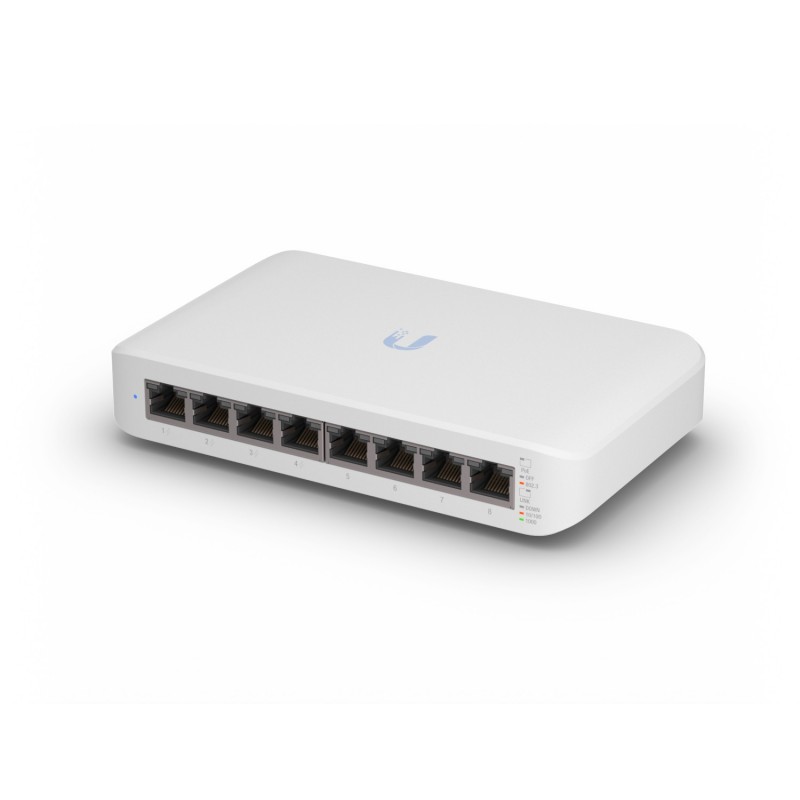 Ubiquiti UniFi Switch Lite 8 PoE, Géré, L2, Gigabit Ethernet 101001000, Connexion Ethernet, supportant l'alimentation via ce port , Montage mural