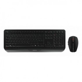 Cherry GENTIX DESKTOP, Taille réelle 100 %, Sans fil, RF sans fil, QWERTZ, Noir, Souris incluse