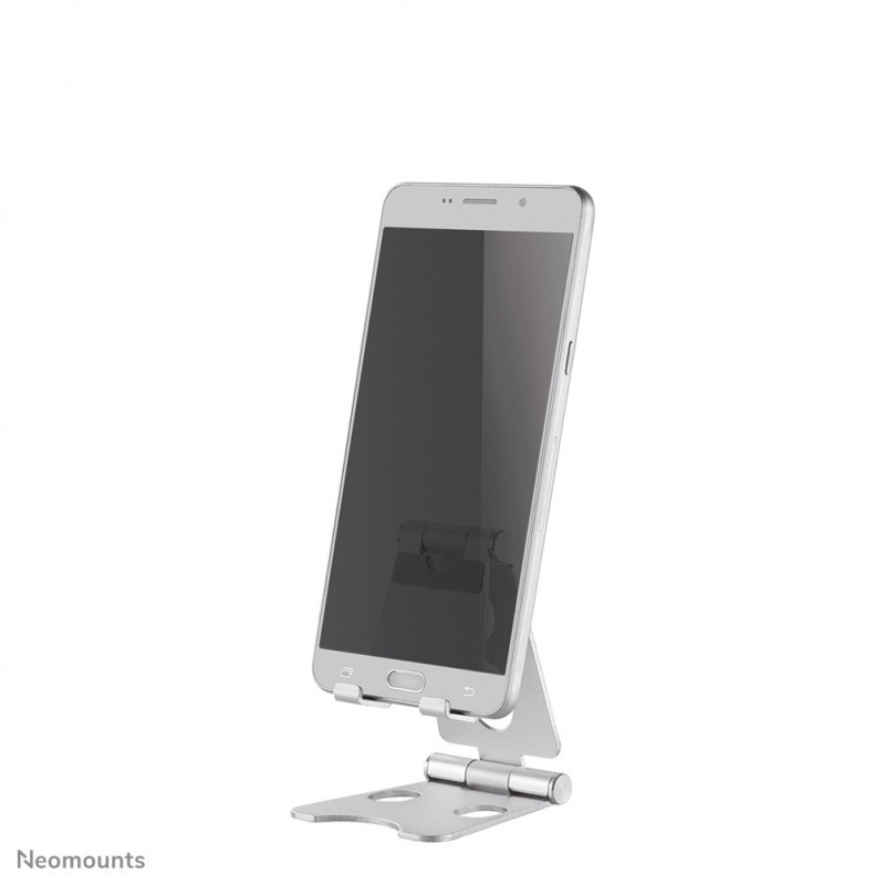 Neomounts DS10-150SL1 Support pour téléphone jusqu'à 4.7" - pliable - universel, Mobilesmartphone, Support passif, Bureau, Intérieure, Argent