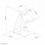 Neomounts DS10-150SL1 Support pour téléphone jusqu'à 4.7" - pliable - universel, Mobilesmartphone, Support passif, Bureau, Intérieure, Argent