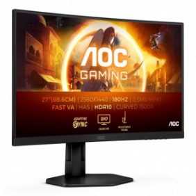 AOC G4 CQ27G4X, 68,6 cm 27", 2560 x 1440 pixels, Quad HD, LCD, 1 ms, Noir
