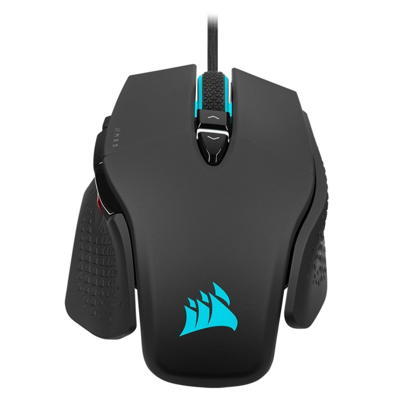 Corsair M65 RGB ULTRA, Droitier, Optique, USB Type-A, 26000 DPI, 1 ms, Noir