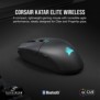 Corsair KATAR ELITE Wireless, Droitier, Optique, RF Wireless + Bluetooth + USB Type-A, 26000 DPI, Noir
