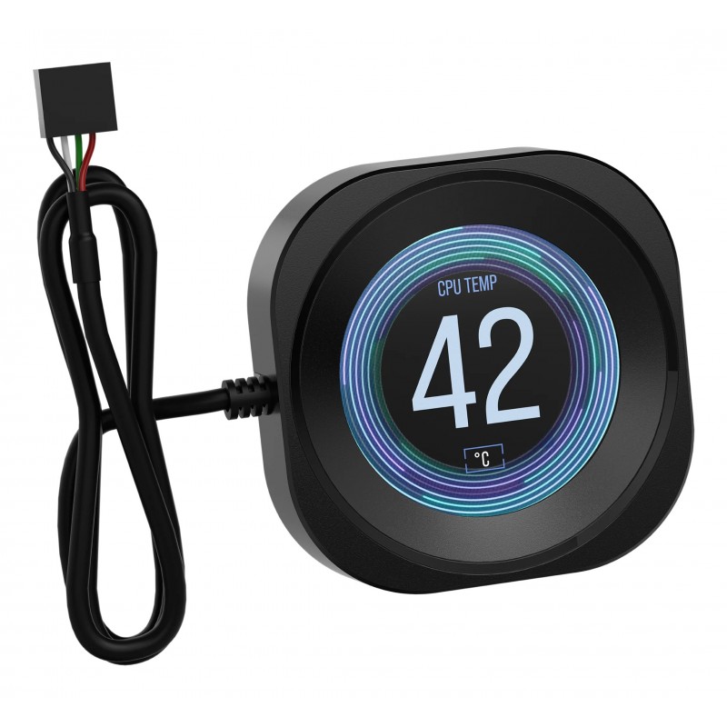 Corsair Nautilus RS, Écran, Noir, Système de refroidissement liquide, 78 mm, 78 mm, 22,3 mm