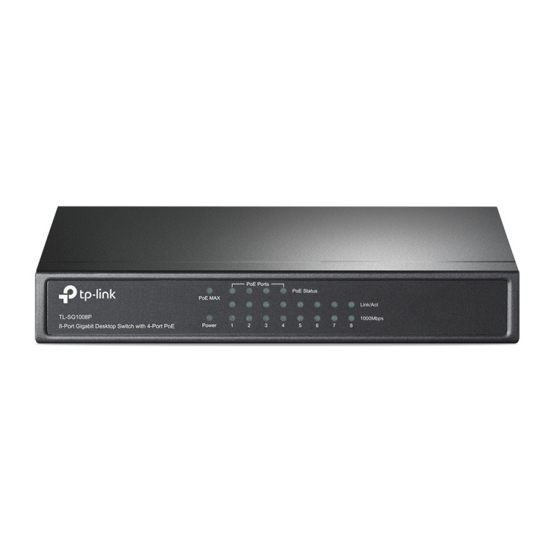 TP-LINK TL-SG1008P, Géré, Gigabit Ethernet 101001000, Connexion Ethernet, supportant l'alimentation via ce port