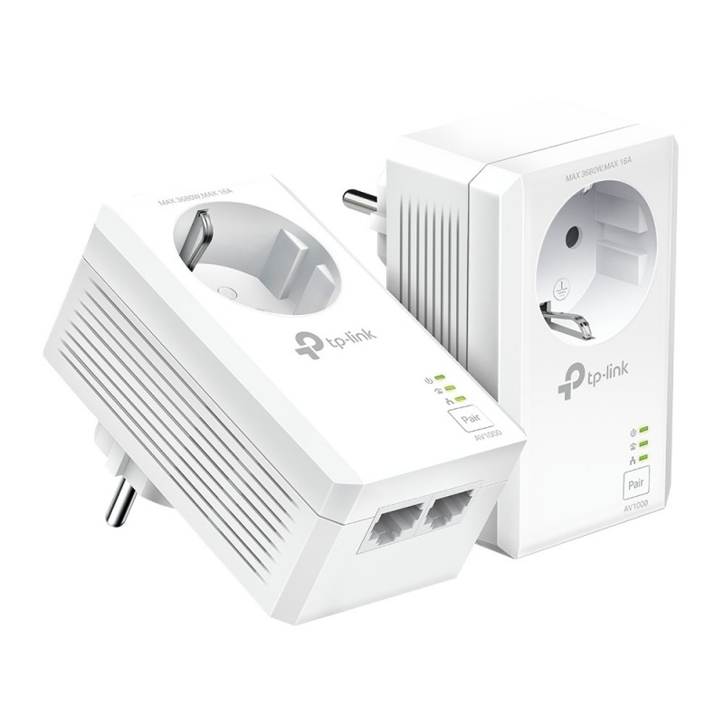 TP-LINK TL-PA7027P KIT, 1000 Mbits, IEEE 1901, IEEE 802.3, IEEE 802.3u, Type E  F, Gigabit Ethernet, 10,100,1000 Mbits, HomePlug AV2