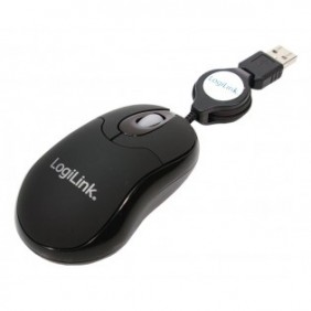 LogiLink ID0016, Ambidextre, Optique, USB Type-A, 800 DPI, Noir