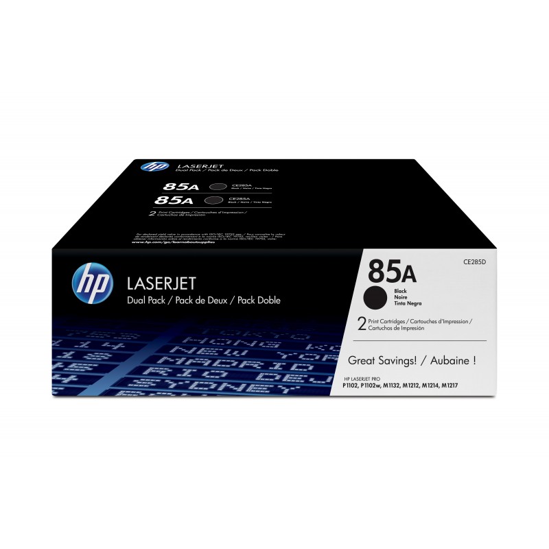 HP 85A pack de 2 toners LaserJet noir authentiques, 3200 pages, Noir, 2 pièce
