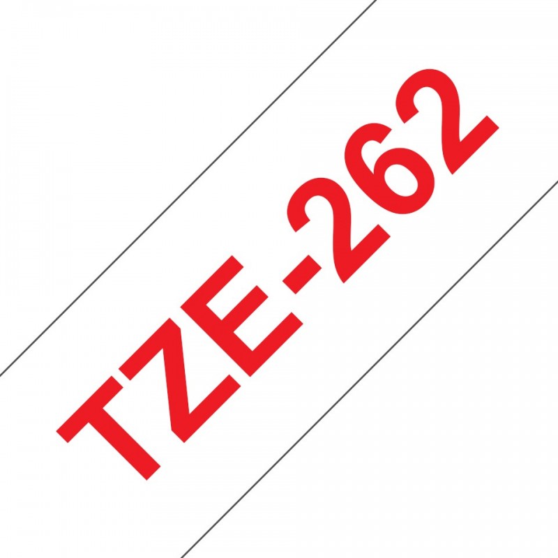 Brother TZE-262, Rouge sur blanc, TZe, Transfert thermique, Chine, 5 année, Brother