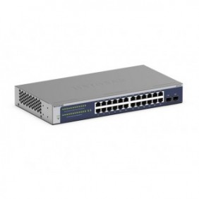 Netgear GS724Tv6, Géré, L2+L3, Gigabit Ethernet 101001000, Full duplex, Grille de montage, 1U