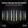 Corsair Vengeance RGB CMH32GX5M2B6000C38, 32 Go, 2 x 16 Go, DDR5, 6000 MHz, 288-pin DIMM