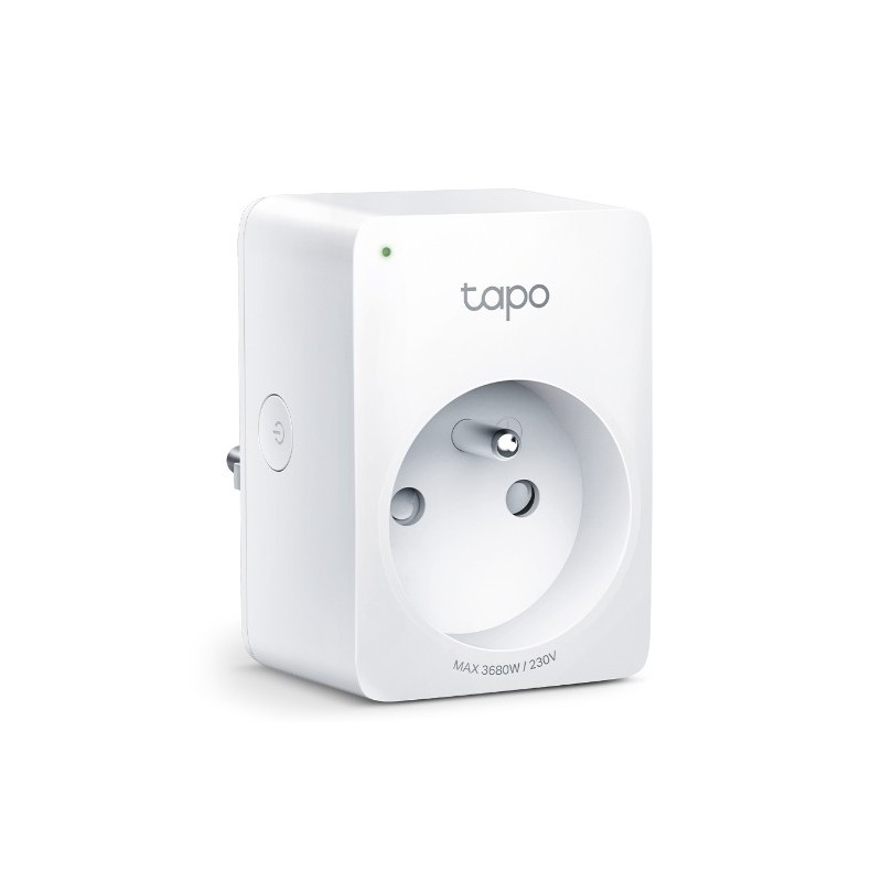 TP-LINK Tapo Mini Smart Wi-Fi Socket Energy Monitor, Sans fil, Wi-Fi, 2,4 MHz, 802.11b, 802.11g, Wi-Fi 4 802.11n, Intérieure, Blanc