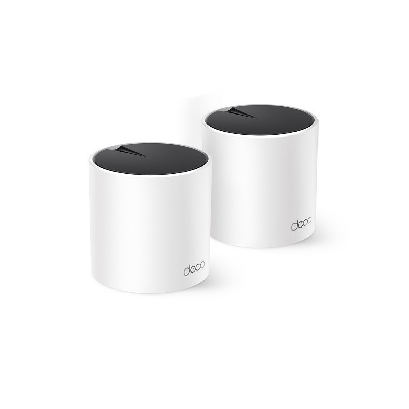 TP-LINK DECO X55 2-Pack, Blanc, Interne, Routeur maillé, Bi-bande 2,4 GHz  5 GHz, Wi-Fi 6 802.11ax, 3000 Mbits