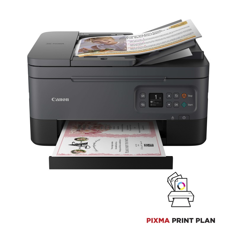 Canon PIXMA TS7450i, Jet d'encre, Impression couleur, 4800 x 1200 DPI, Copie couleur, A4, Noir