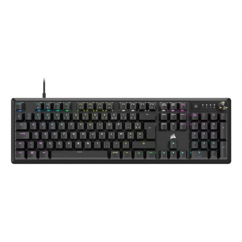 Corsair K70 CORE, Avec fil, USB, Clavier mécanique, AZERTY, LED RGB, Noir