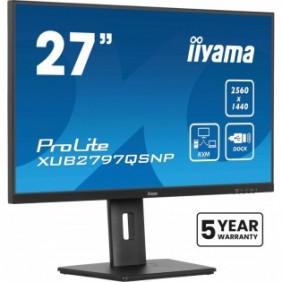 Iiyama ProLite XUB2797QSNP-B1, 68,6 cm 27", 2560 x 1440 pixels, Quad HD, LED, 1 ms, Noir
