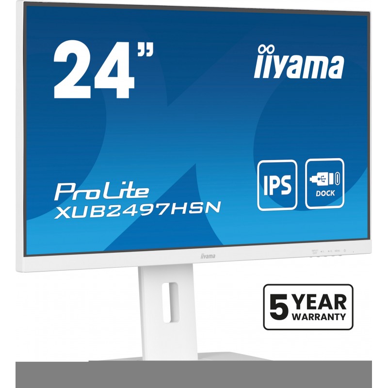 Iiyama ProLite XUB2497HSN-W2, 60,5 cm 23.8", 1920 x 1080 pixels, Full HD, LED, 1 ms, Blanc