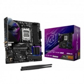 ASRock Phantom Gaming B850M Riptide WiFi, AMD, Emplacement AM5, AMD Ryzen 7000 Series, AMD Ryzen 8000 Series, AMD Ryzen 9000 Series, Emplacement AM5, DDR5-SDRAM, 256 Go