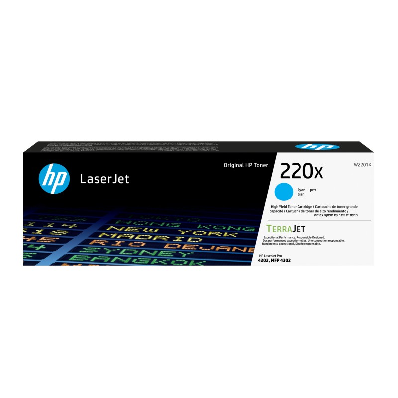 HP Toner LaserJet cyan authentique 220X, 5500 pages, Cyan, 1 pièce