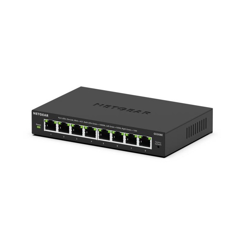 Netgear GS308E, Géré, L2L3, Gigabit Ethernet 101001000, Full duplex