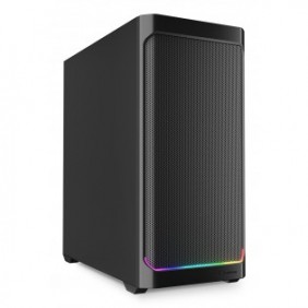 Sharkoon AK4 RGB STRIP, Midi Tower, PC, Noir, ATX, micro ATX, Mini-ITX, Métal, Multi