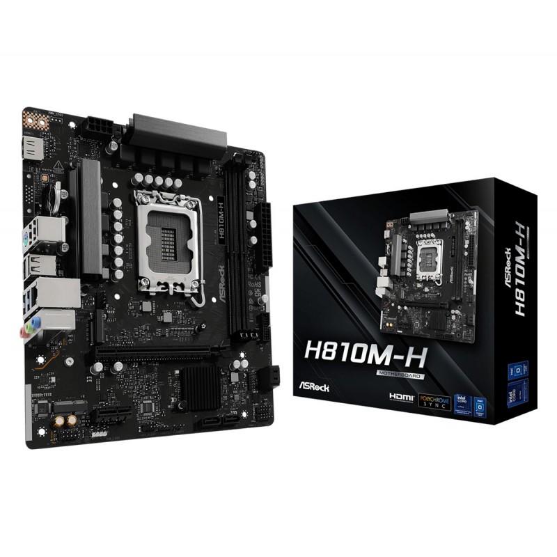 ASRock H810M-H, Intel, LGA 1851 Socket V1, Intel Core Ultra Series 2, Intel LGA1851, DDR5-SDRAM, 128 Go