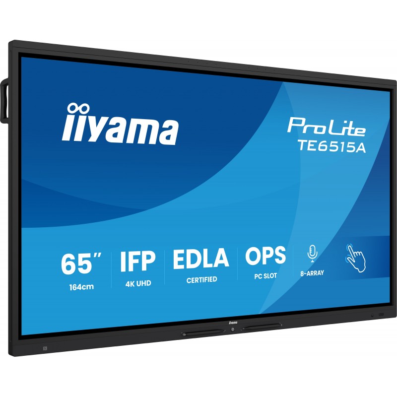 Iiyama TE6515A-B1AG, Écran plat interactif, 163,8 cm 64.5", 3840 x 2160 pixels, Wifi