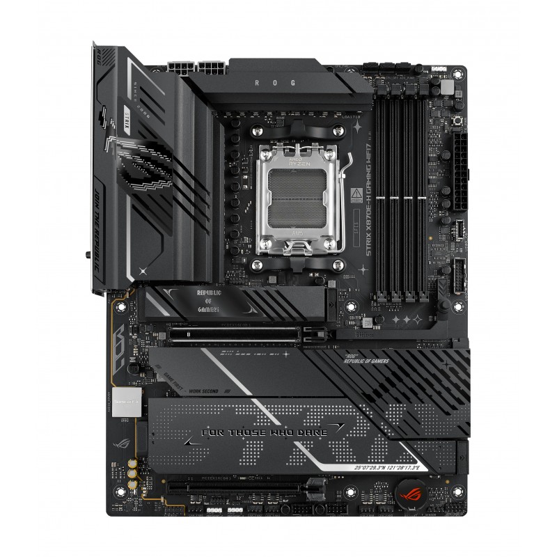 ASUS ROG STRIX X870E-H GAMING WIFI7, AMD, Emplacement AM5, AMD Ryzen 7000 Series, AMD Ryzen 8000 Series, AMD Ryzen 9000 Series, Emplacement AM5, DDR5-SDRAM, 256 Go