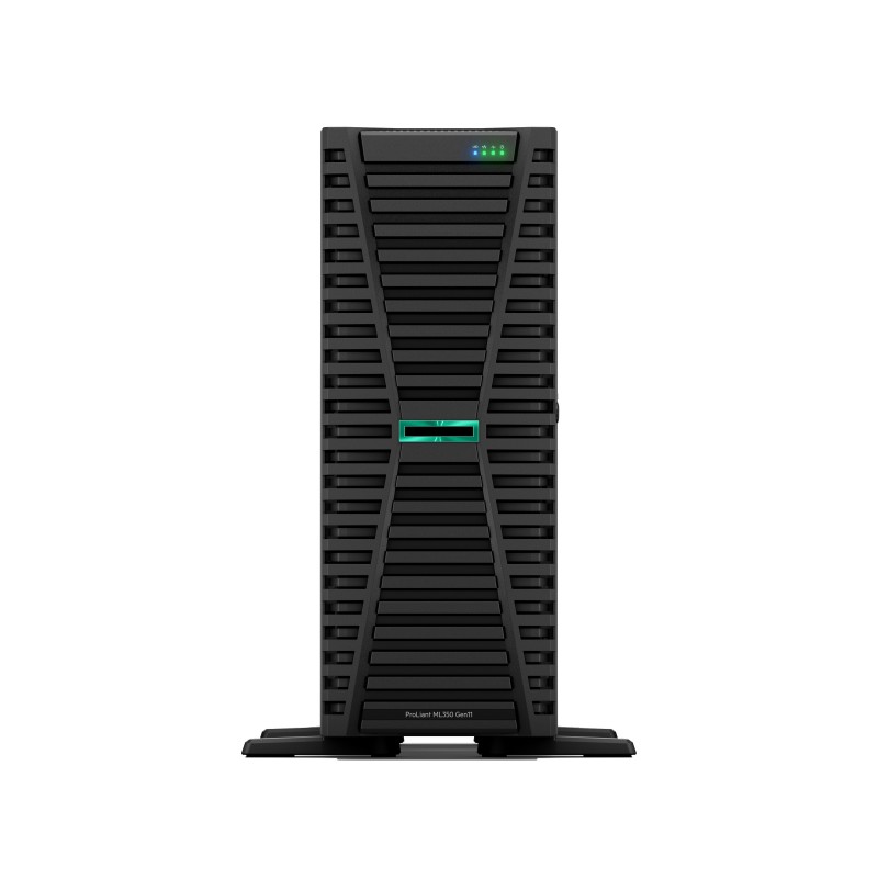 HPE ProLiant ML350 Gen11 4510 12-core 64GB-R MR408i-o 8SFF 2x960GB SSD 2x1000W RPS EU Server, 2,4 GHz, 4510, 64 Go, DDR5-SDRAM, 1,92 To, Tour