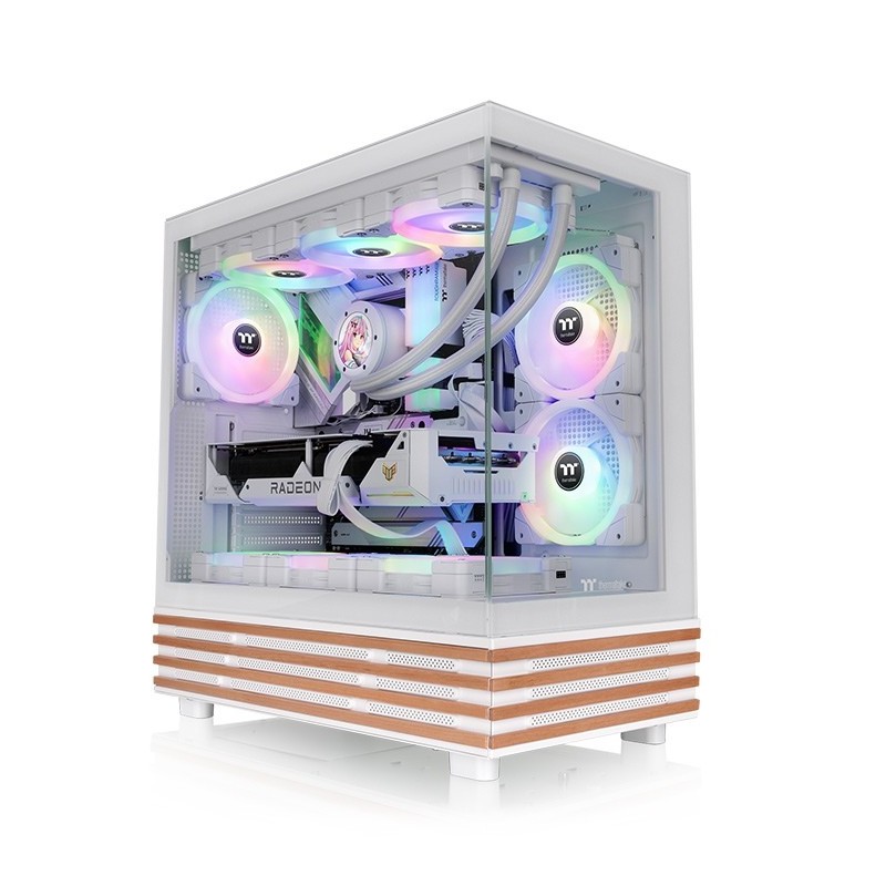 Thermaltake View 270 Plus WS ARGB Snow, Midi Tower, PC, Blanc, ATX, EATX, micro ATX, Mini-ITX, SPCC, Verre trempé, Gaming