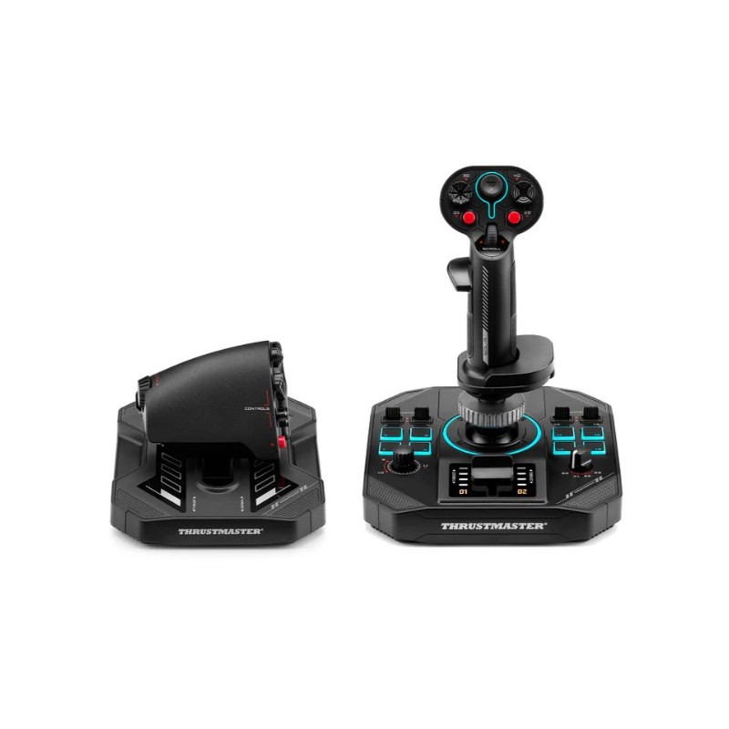 ThrustMaster Sol-R 4 HOTAS, Joystick + levier de commande du moteur, PC, AnalogiqueNumérique, RougeVertBleu, Avec fil, USB