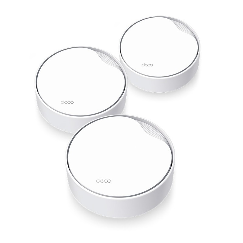 TP-LINK DECO X50-PoE3-PACK, Blanc, Interne, Système maillé, 600 m², Bi-bande 2,4 GHz  5 GHz, Wi-Fi 6 802.11ax