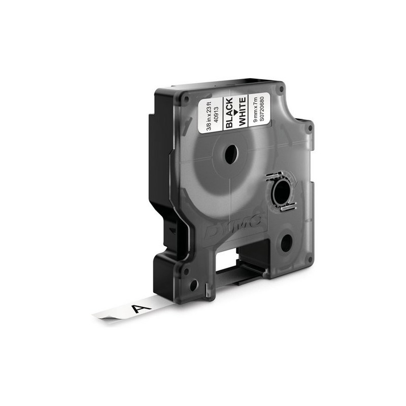 Dymo D1 - Standard Étiquettes - Noir sur blanc - 9mm x 7m, Noir sur blanc, Polyester, Belgique, -18 - 90 C, DYMO, LabelManager, LabelWriter 450 DUO