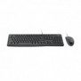 Logitech MK120, Avec fil, USB, QWERTZ, Noir, Souris incluse