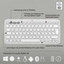 Logitech 920-012204, Sans fil, RF sans fil + Bluetooth, Commutateur de touche « ciseaux », QWERTZ, Blanc, Souris incluse