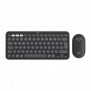 Logitech 920-012203, Sans fil, RF sans fil + Bluetooth, Commutateur de touche « ciseaux », QWERTZ, Graphite, Souris incluse