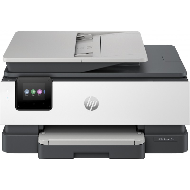 HP OfficeJet Pro Imprimante Tout-en-un 8122e, Couleur, Imprimante pour Domicile, Impression, copie, numérisation, Chargeur automatique de documents Écran tactile Numérisation Smart Advance Mode silencieux Impression via VPN avec +, A jet d'encre
