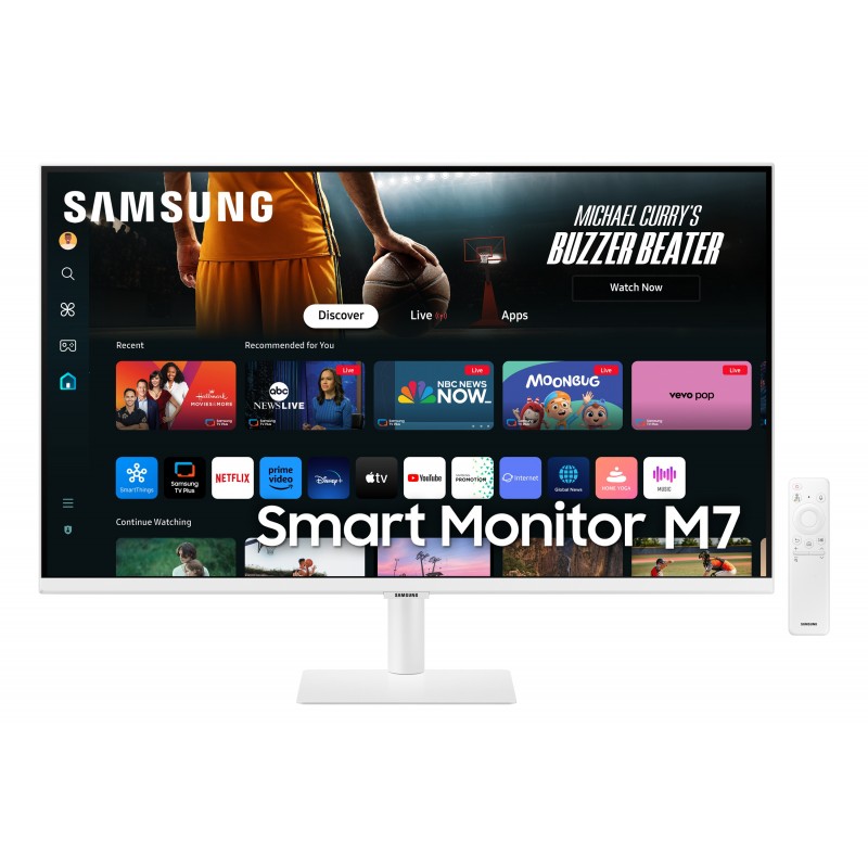 Samsung M70D, 81,3 cm 32", 3840 x 2160 pixels, 4K Ultra HD, LED, 4 ms, Blanc