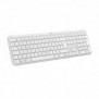 Logitech Signature Slim K950, Taille réelle 100 %, Sans fil, RF sans fil + Bluetooth, Commutateur de touche « ciseaux », QWERTZ, Blanc