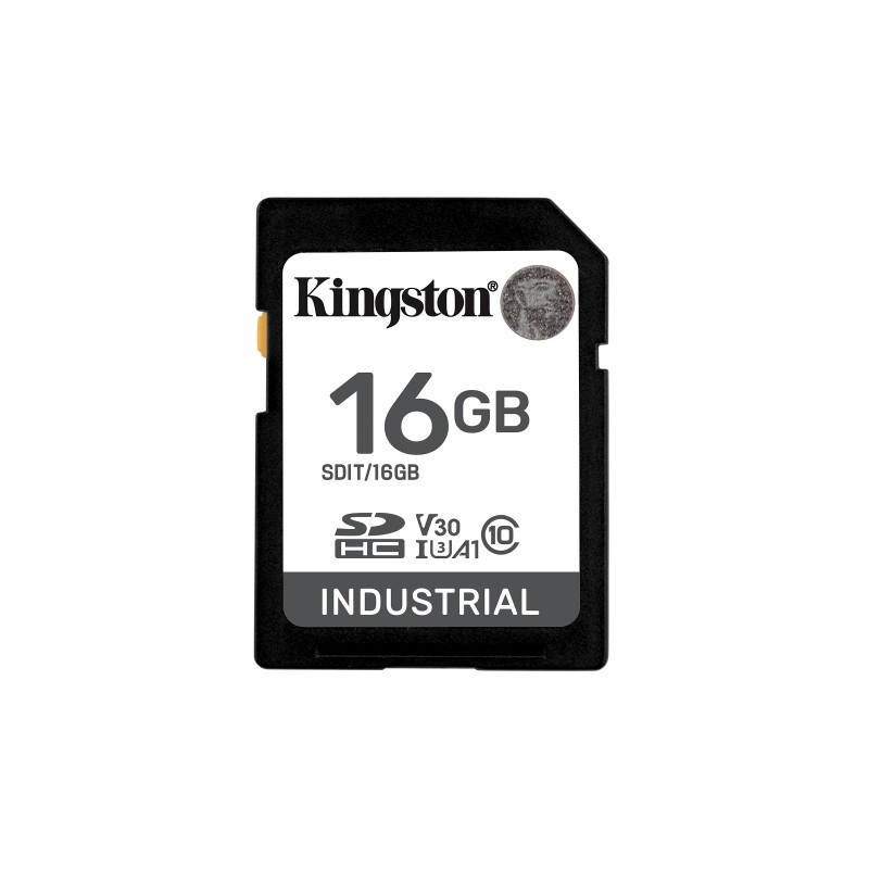 Kingston 16G SDHC Industrial pSLC, 16 Go, SDHC, Classe 10, UHS-I, 100 Mos, 80 Mos