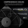 Corsair RS120, Ventilateur, 12 cm, 420 trmin, 2100 trmin, 36 dB, 72,8 cfm