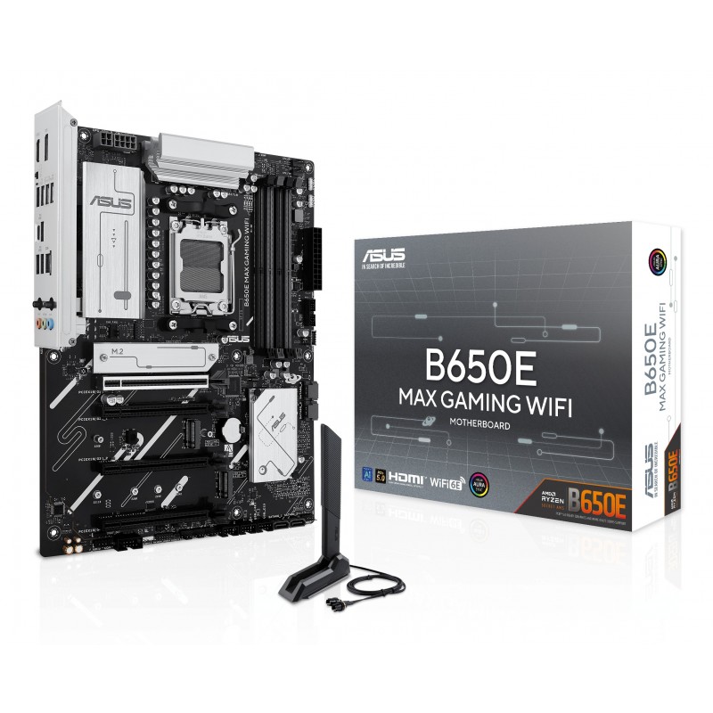 ASUS B650E MAX GAMING WIFI, AMD, Emplacement AM5, AMD Ryzen 7000 Series, AMD Ryzen 8000 Series, AMD Ryzen 9000 Series, Emplacement AM5, DDR5-SDRAM, 256 Go