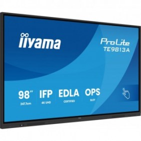 Iiyama TE9813A-B1AG, Écran plat interactif, 2,48 m 97.5", 3840 x 2160 pixels, Wifi, 187