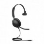 Jabra Evolve2 40 SE, Avec fil, 20 - 20000 Hz, AppelsMusique, 113 g, Casque, Noir