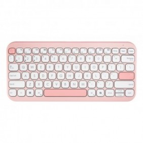 ASUS Marshmallow Keyboard KW100, 75%, Sans fil, Bluetooth, Commutateur de touche « ciseaux », QWERTZ, Rose