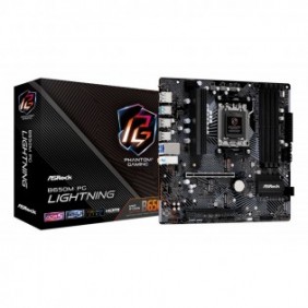 ASRock B650M PG Lightning, AMD, Emplacement AM5, AMD Ryzen 7000 Series, Emplacement AM5, DDR5-SDRAM, 192 Go