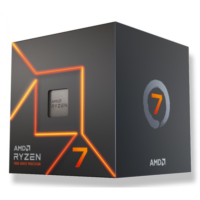 AMD Ryzen 7 7700, AMD Ryzen™ 7, Emplacement AM5, 5 nm, Boîte, AMD, 3,8 GHz